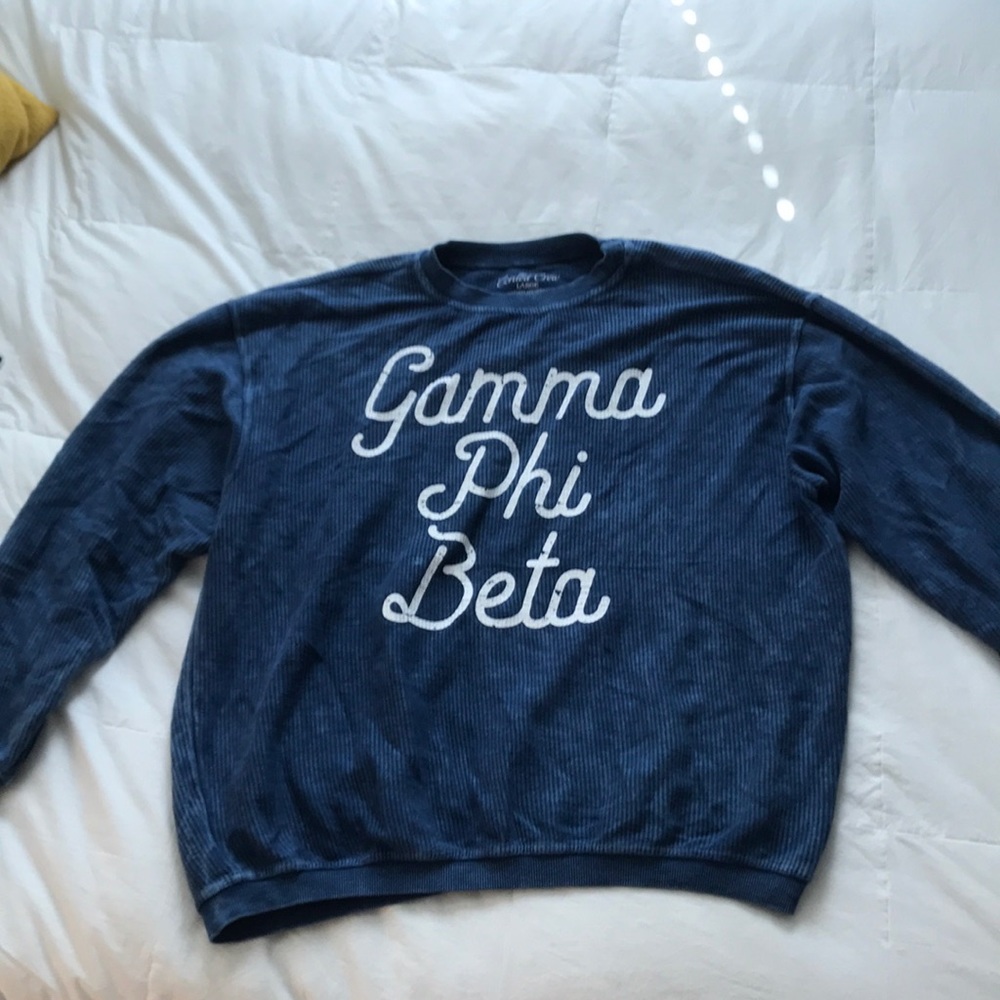 Gamma Phi Beta corduroy sweat shirt